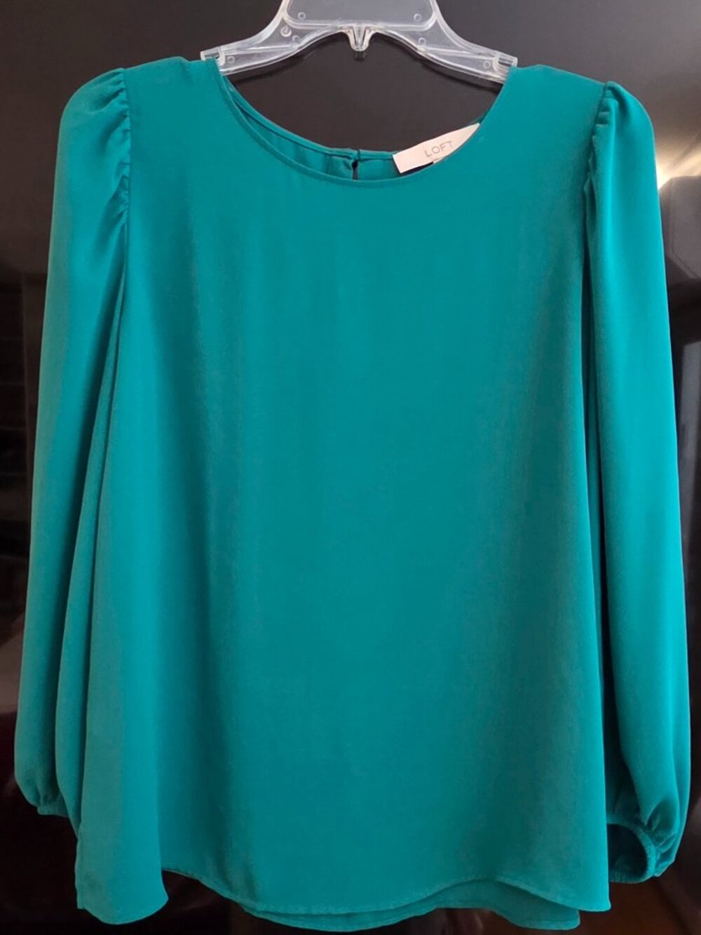 LOFT-Long sleeve blouse-Rich Green